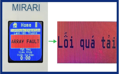 Hình 3: ARRAY FAULT ( Lỗi quá tải)